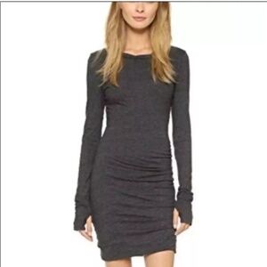 Pam and Gela Charcoal Grey Midi Dress with zipper, sz Med, BNWT